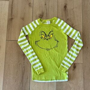 Hanna Andersson Boys Grinch Holiday Pajama Top Sz. 12